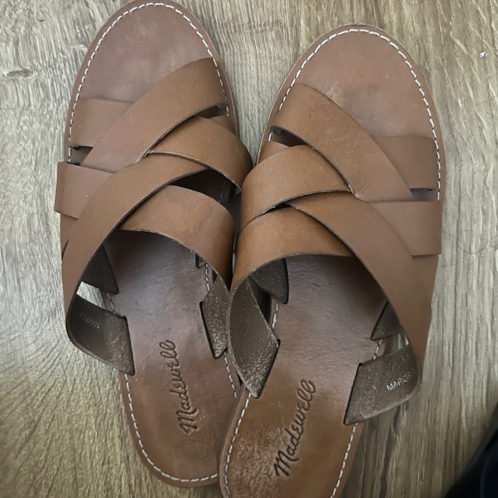 Madewell leather slide sandals